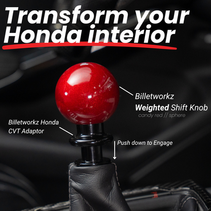 Billetworkz Weighted Automatic Shifter - Candy Blue - Honda Civic (2012–2026)