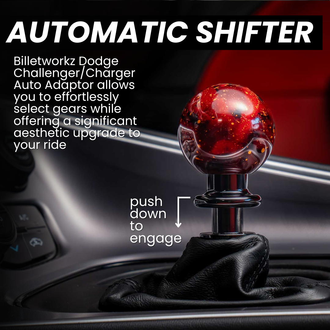 Billetworkz Automatic Shift Knob Adapter - Fits Dodge Challenger / Charger (2015-2023)