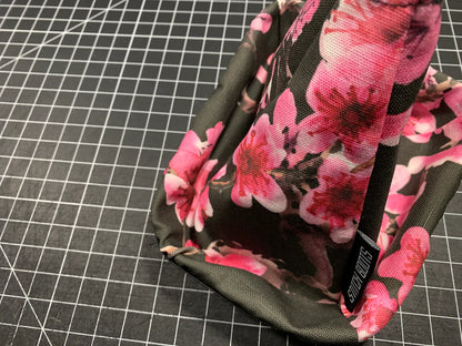 Cherry Blossom on Black Shift Boot by Stitch Boots