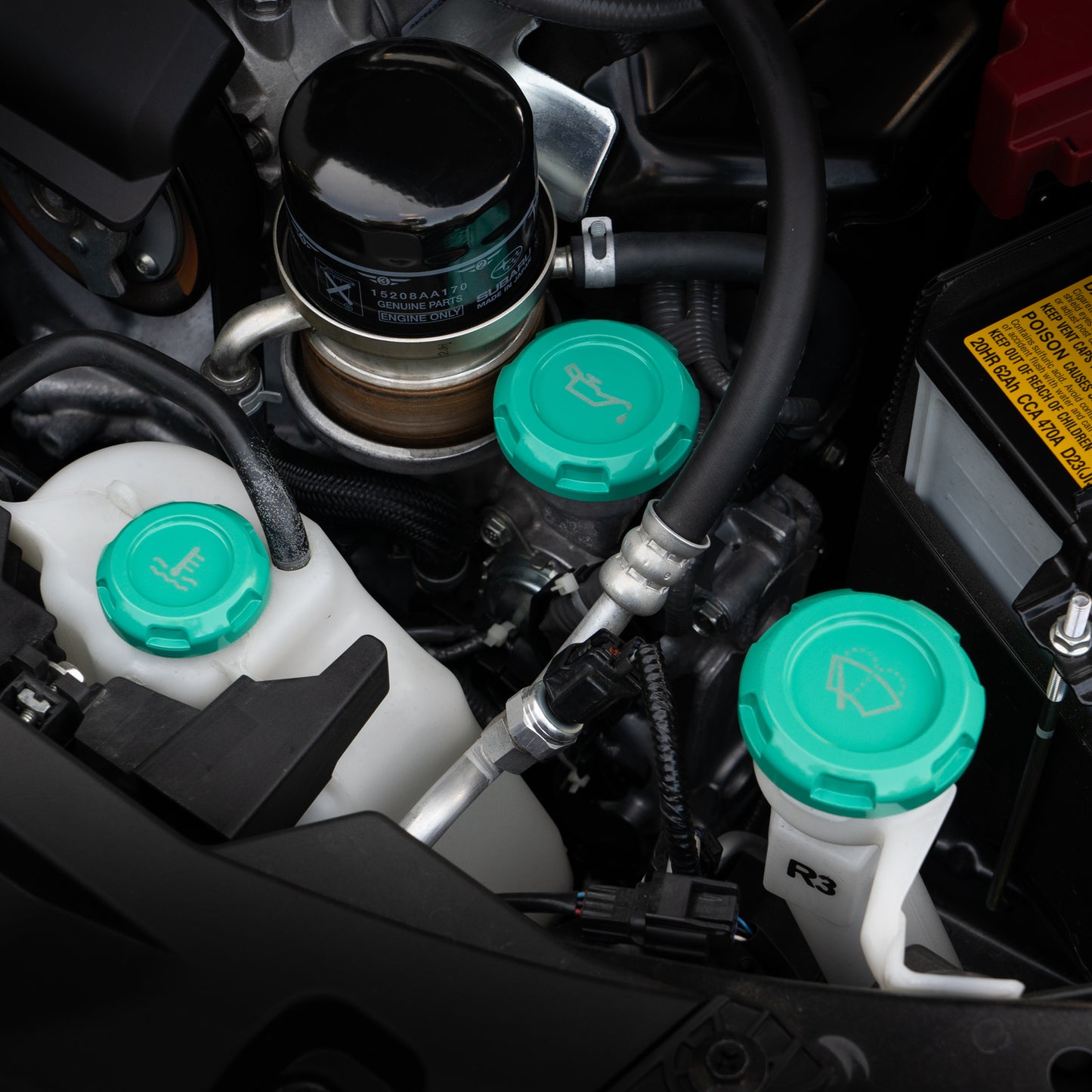 Billetworkz Engine Bay Caps - Subaru Crosstrek 2013+