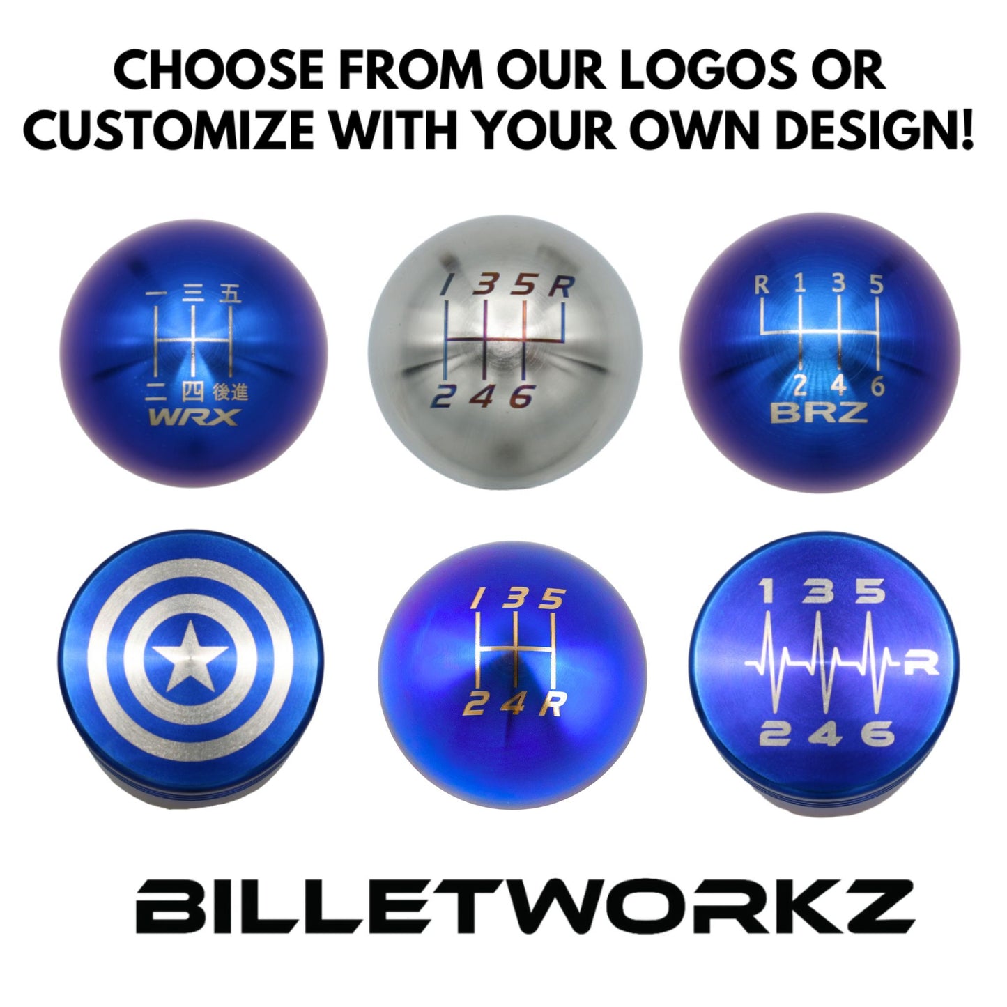 Billetworkz Custom Titanium Engraved Shift Knob