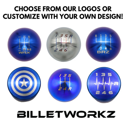 Billetworkz Custom Titanium Engraved Shift Knob