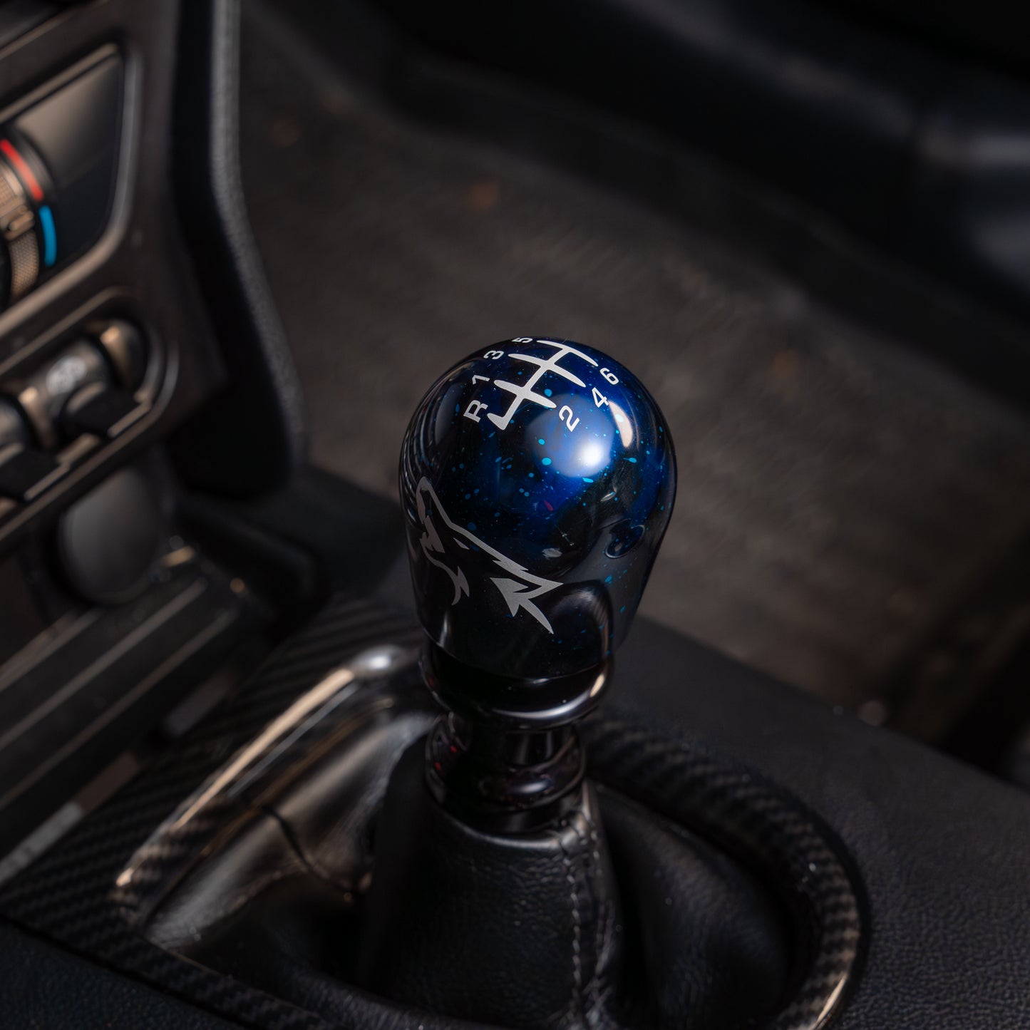 Billetworkz Cosmic Space Shift Knob - Coyote Engraving - Ford Mustang (2015+)