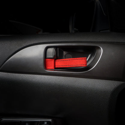 Billetworkz Alcantara Kit (Ultimate): Shift Knob, Shift Boot, E-Brake Boot Kit, and Door Pull Straps (2 Sets) - Subaru WRX 2008-2014