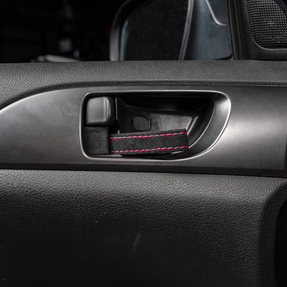 Billetworkz Alcantara Kit (Pro): Shift Boot, E-Brake Boot Kit and Door Pull Straps (1 Set) – Subaru STI 2008-2014