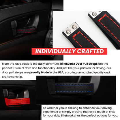 Billetworkz Alcantara Kit (Ultimate): Shift Knob, Shift Boot, E-Brake Boot Kit, and Door Pull Straps - Subaru BRZ/Toyota GR86 2022+ (Automatic)