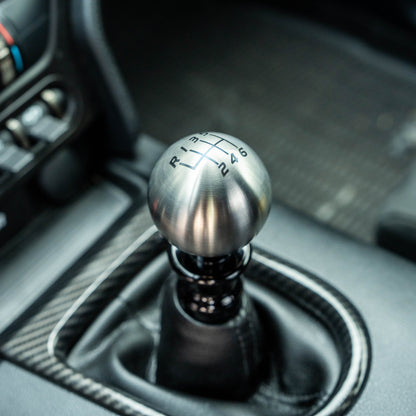 Billetworkz Titanium Brushed Shift Knob - 6 Speed Velocity Engraving - Ford Mustang (2011-2014)