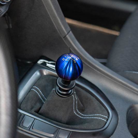 Billetworkz Titanium Torched Shift Knob - 6 Speed Velocity Engraving - Ford Mustang (2011-2014)