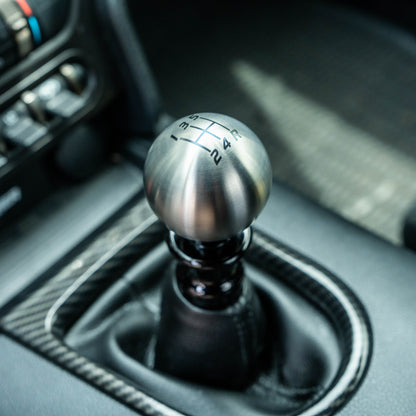 Billetworkz Titanium Brushed Shift Knob - 5 Speed Velocity Engraving - Ford Mustang (2005-2010)