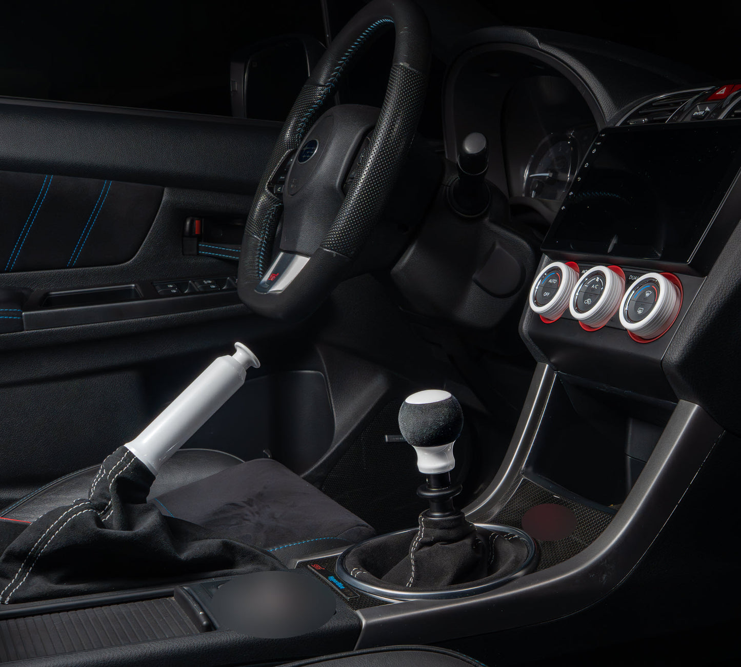 Billetworkz Alcantara Kit (Ultimate): Shift Knob, Shift Boot, E-Brake Boot Kit, and Door Pull Straps - Subaru BRZ/Toyota GR86 2022+ (Automatic)
