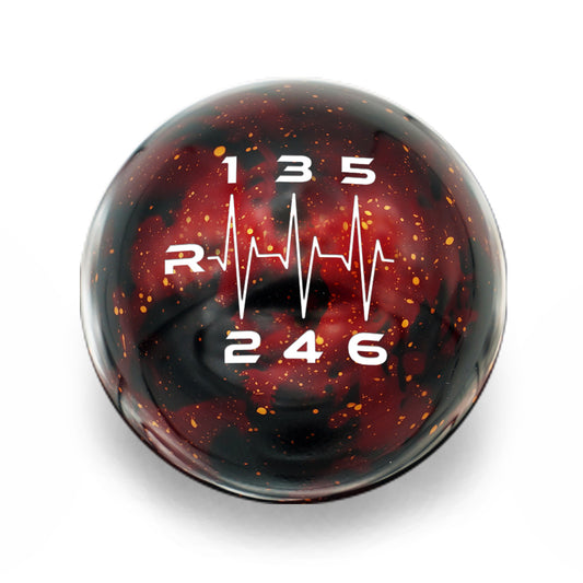 Billetworkz Cosmic Space Shift Knob - 6 Speed Heartbeat Engraving for Volkswagen
