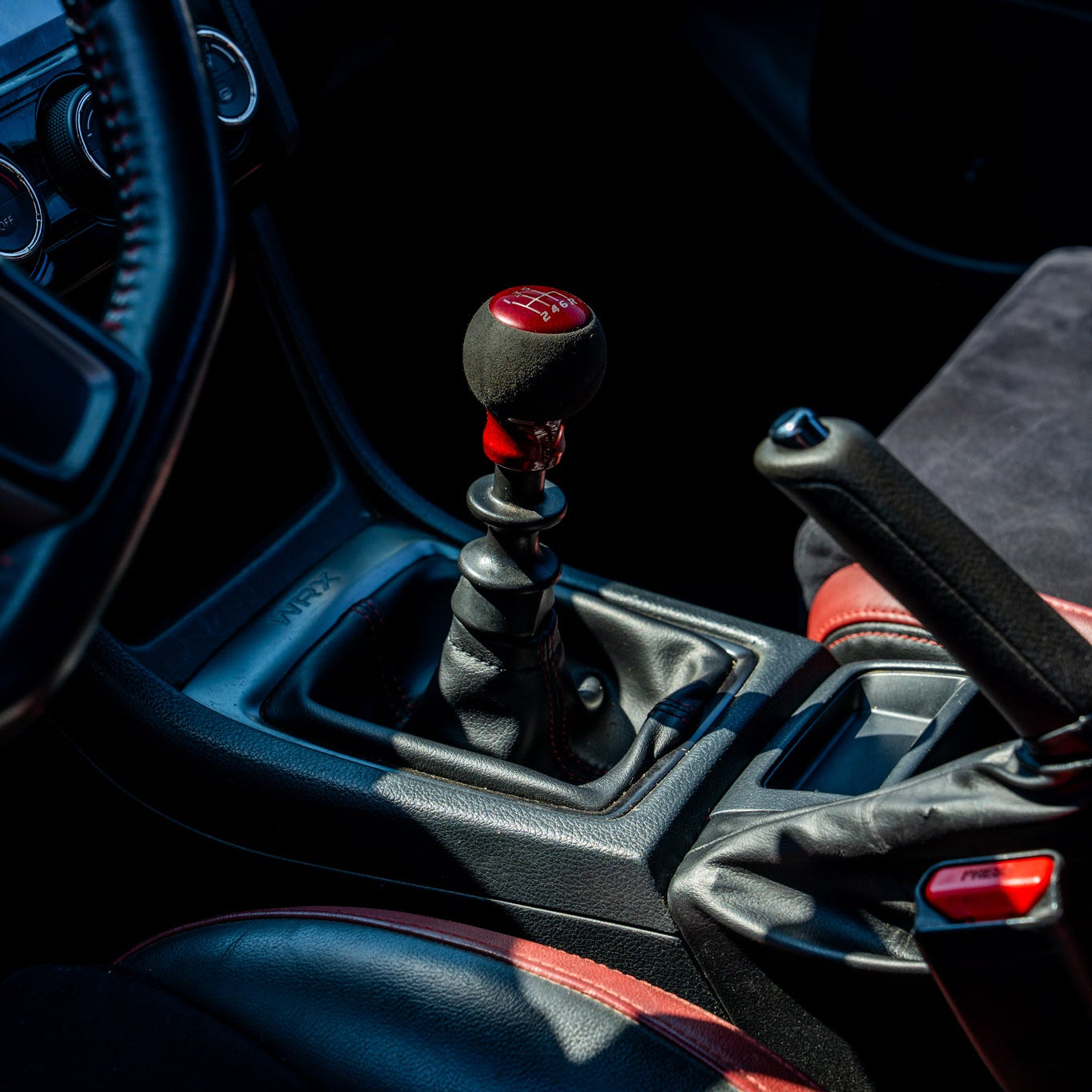 Billetworkz Alcantara Kit (Ultimate): Shift Knob, Shift Boot, E-Brake Boot Kit, and Door Pull Straps (2 Sets) - Subaru WRX 2008-2014