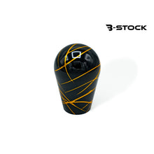 B-Stock Anodized Shift Knob – Multiple Shapes – Black w/Gold Splash – No Engraving