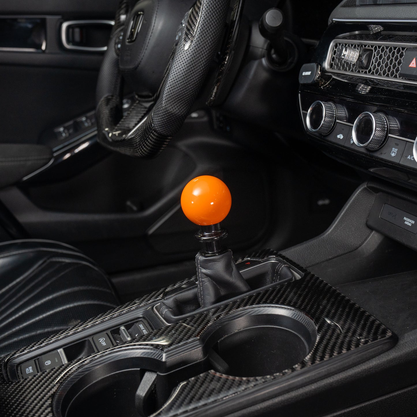 Billetworkz Weighted Automatic Shifter - Gloss Orange - Honda Civic (2012–2026)