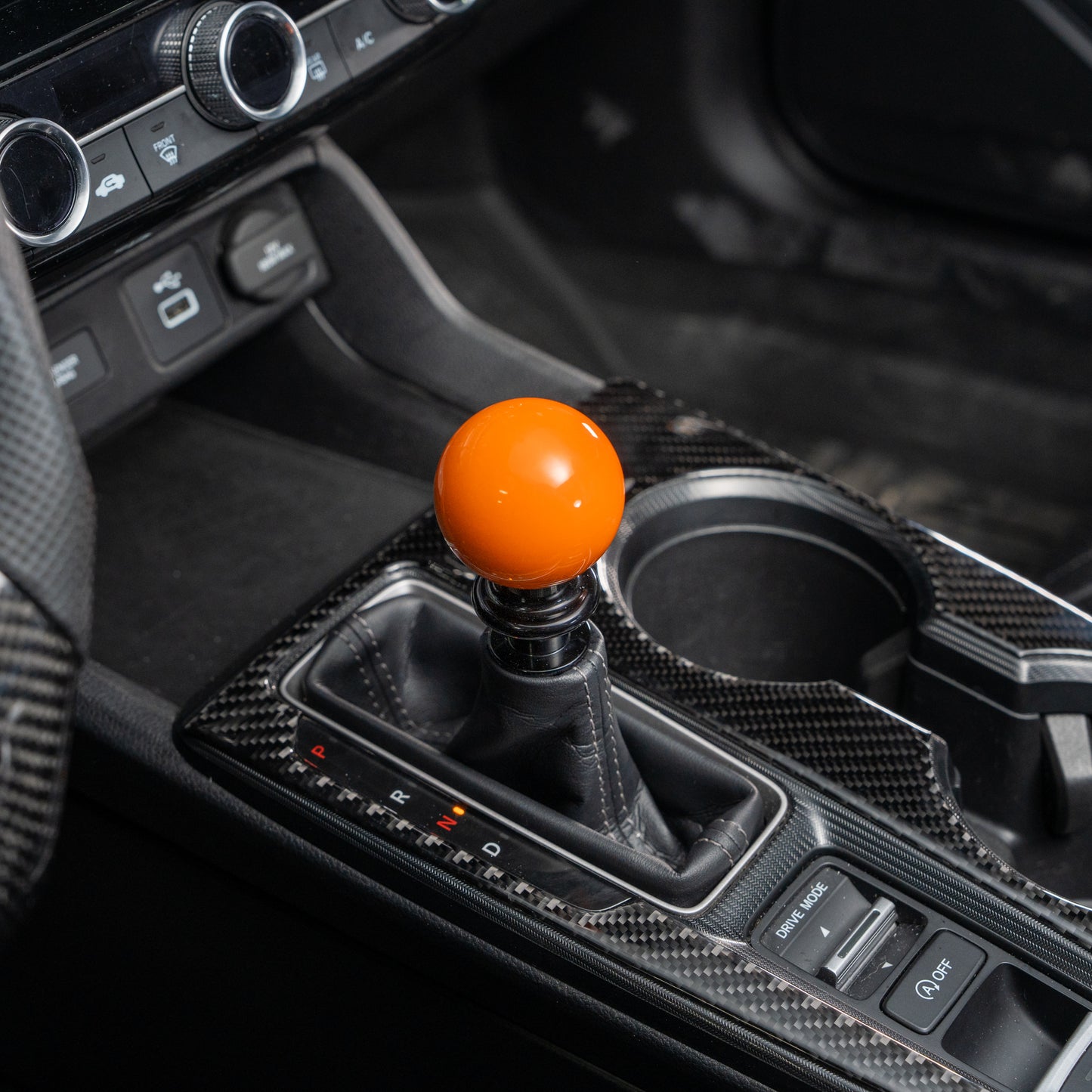 Billetworkz Weighted Automatic Shifter - Gloss Orange - Honda Civic (2012–2026)