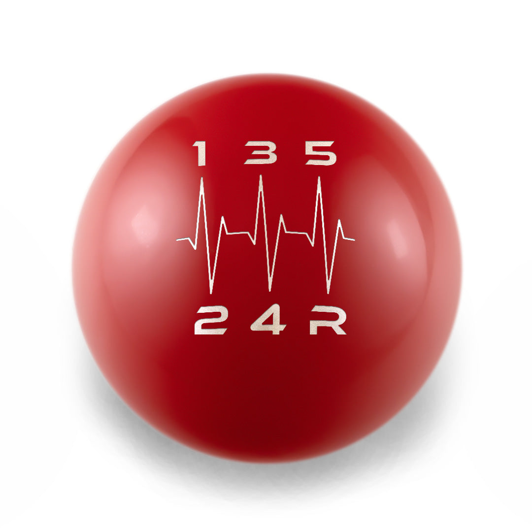 Billetworkz Weighted Shift Knob - 5-Speed Heartbeat Engraving - Mazda