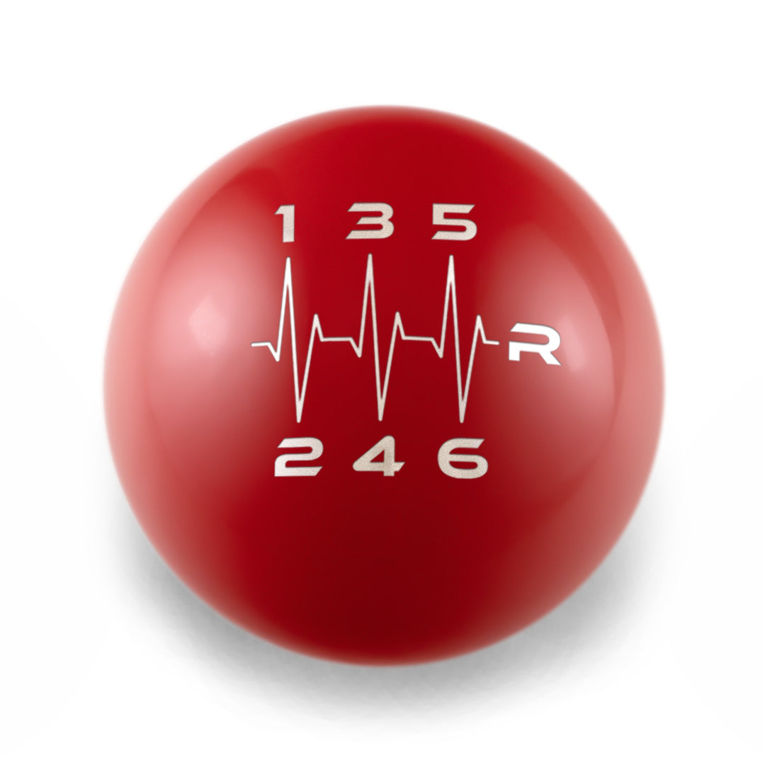 Billetworkz Weighted Shift Knob - 6-Speed Heartbeat Engraving