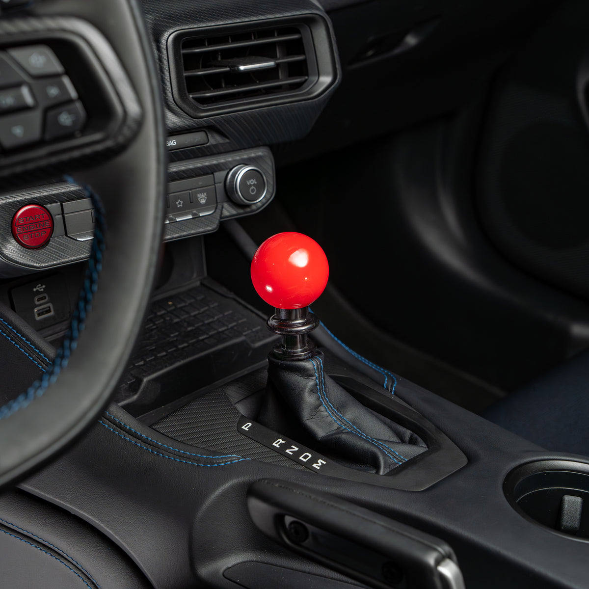 Billetworkz Automatic Shifter - Gloss Red - Ford Mustang (2015-2025)