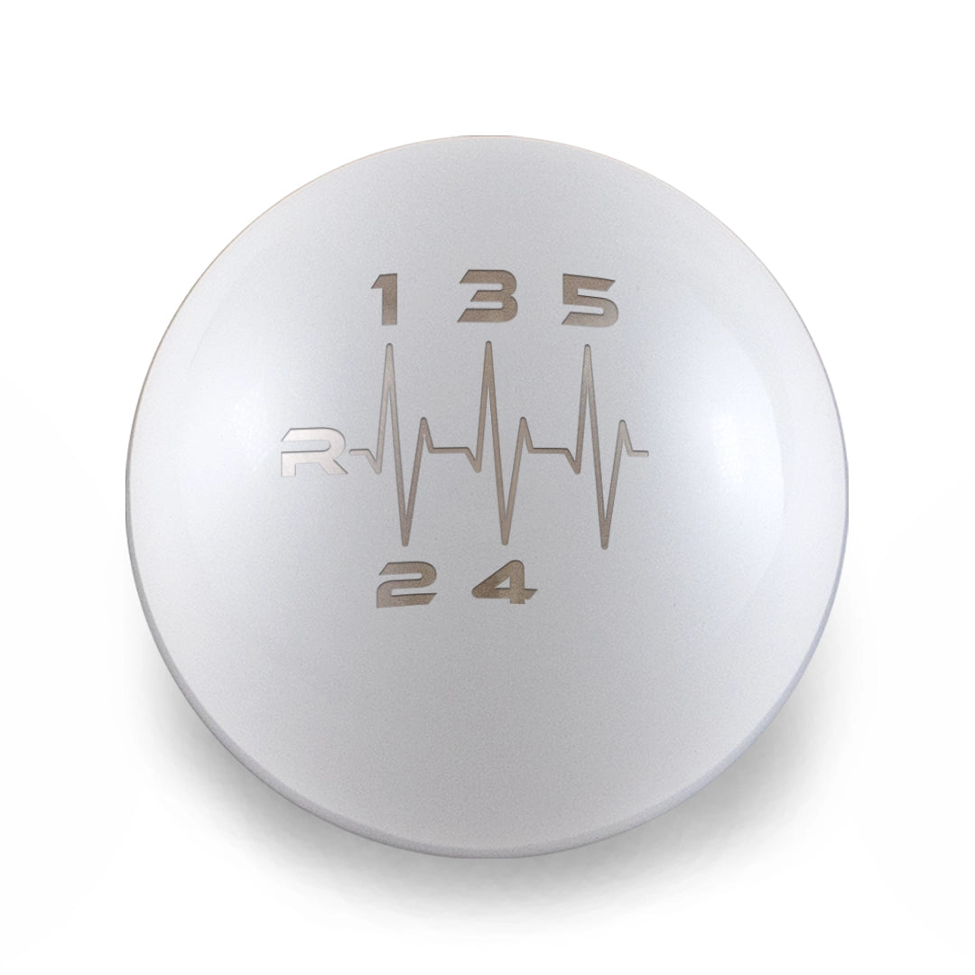 Billetworkz Weighted Shift Knob - 5-Speed Heartbeat Engraving - Volkswagen