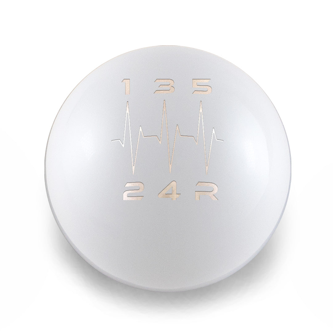 Billetworkz Weighted Shift Knob -  5-Speed Heartbeat Engraving for Subaru