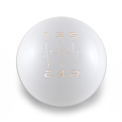 Billetworkz Weighted Shift Knob - 5-Speed Heartbeat Engraving - Mazda