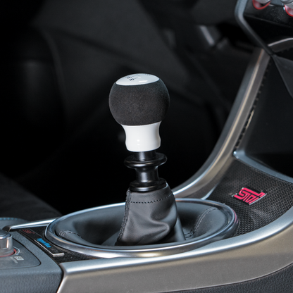 Billetworkz Alcantara Kit (Ultimate): Shift Knob, Shift Boot, E-Brake Boot Kit, and Door Pull Straps (2 Sets) - Subaru STI 2015-2021