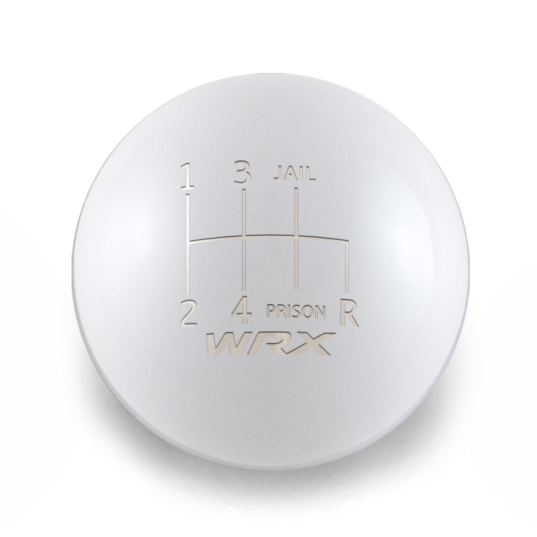 Billetworkz Weighted Shift Knob - 6 Speed WRX Jail-Prison Engraving - Subaru WRX 2015-2026