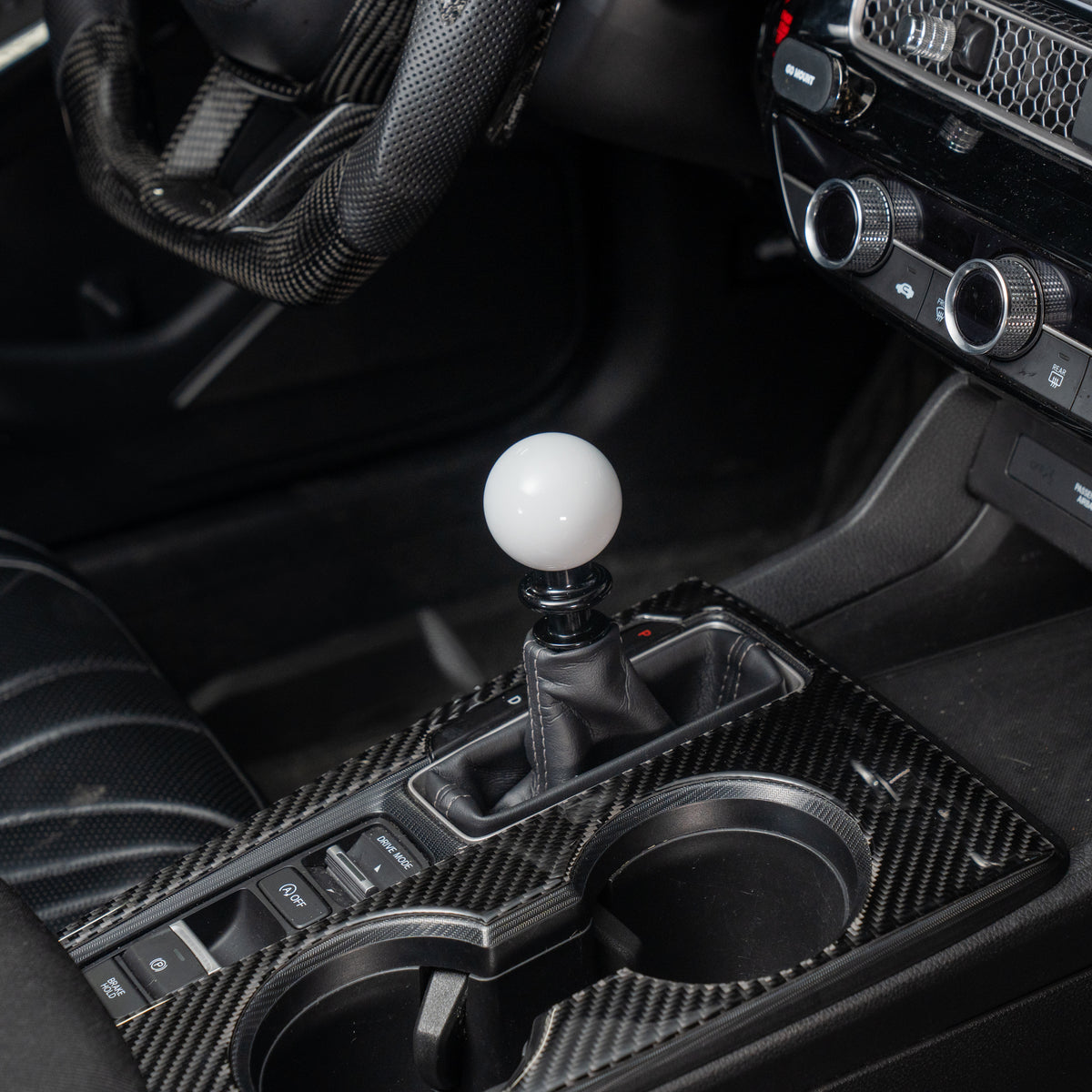 Billetworkz Weighted Automatic Shifter - Gloss White - Honda Civic (2012–2026)