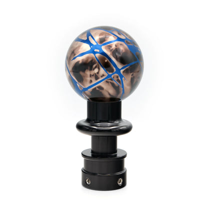 Billetworkz Black Smoke w/Blue Splash Automatic Shifter for Ford Mustang Auto (2015-2024)