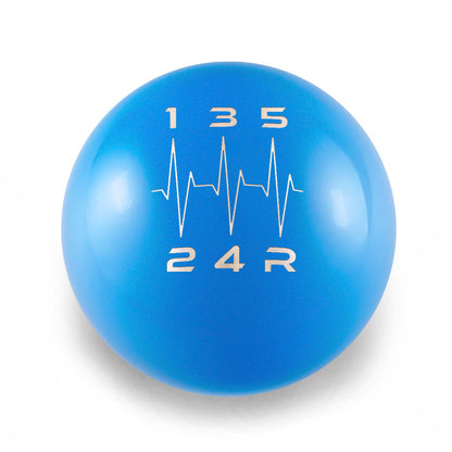 Billetworkz Weighted Shift Knob - 5 Speed Heartbeat Engraving - Subaru WRX
