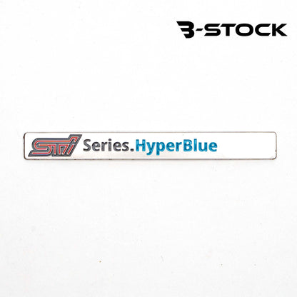"B" Stock Hyper Blue STI Interior Badge