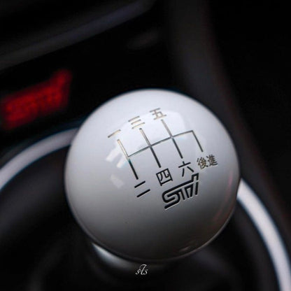 Billetworkz Weighted Shift Knob - 6 Speed STI Japanese Engraving - Subaru STI