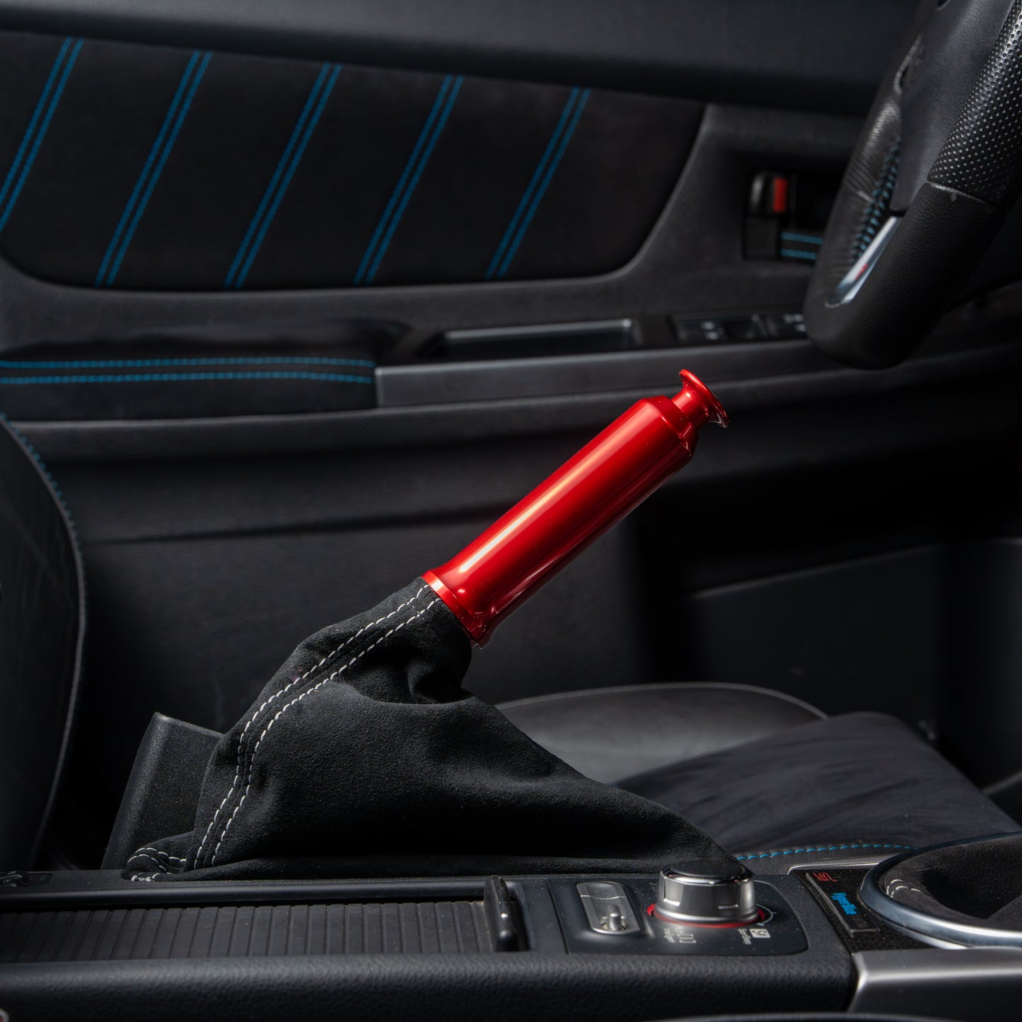 Billetworkz Alcantara Kit (Ultimate): Shift Knob, Shift Boot, E-Brake Boot Kit, and Door Pull Straps (2 Sets) - Subaru WRX 2015-2021