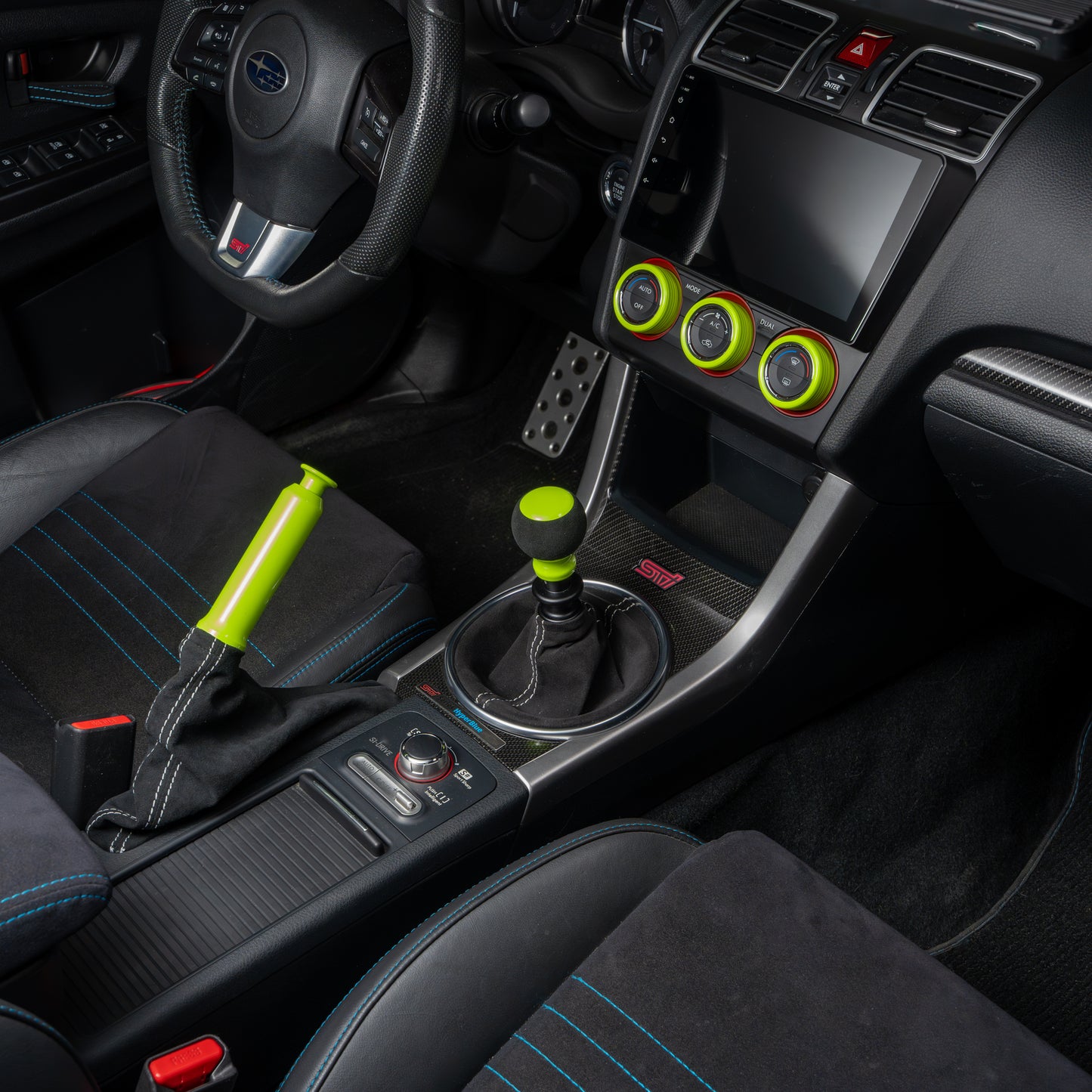 Billetworkz Alcantara Kit (Ultimate): Shift Knob, Shift Boot, E-Brake Boot Kit, and Door Pull Straps (2 Sets) - Subaru WRX 2022+
