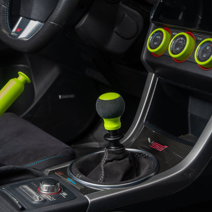 Billetworkz Alcantara Kit (Ultimate): Shift Knob, Shift Boot, E-Brake Boot Kit, and Door Pull Straps (2 Sets) - Subaru WRX 2022+