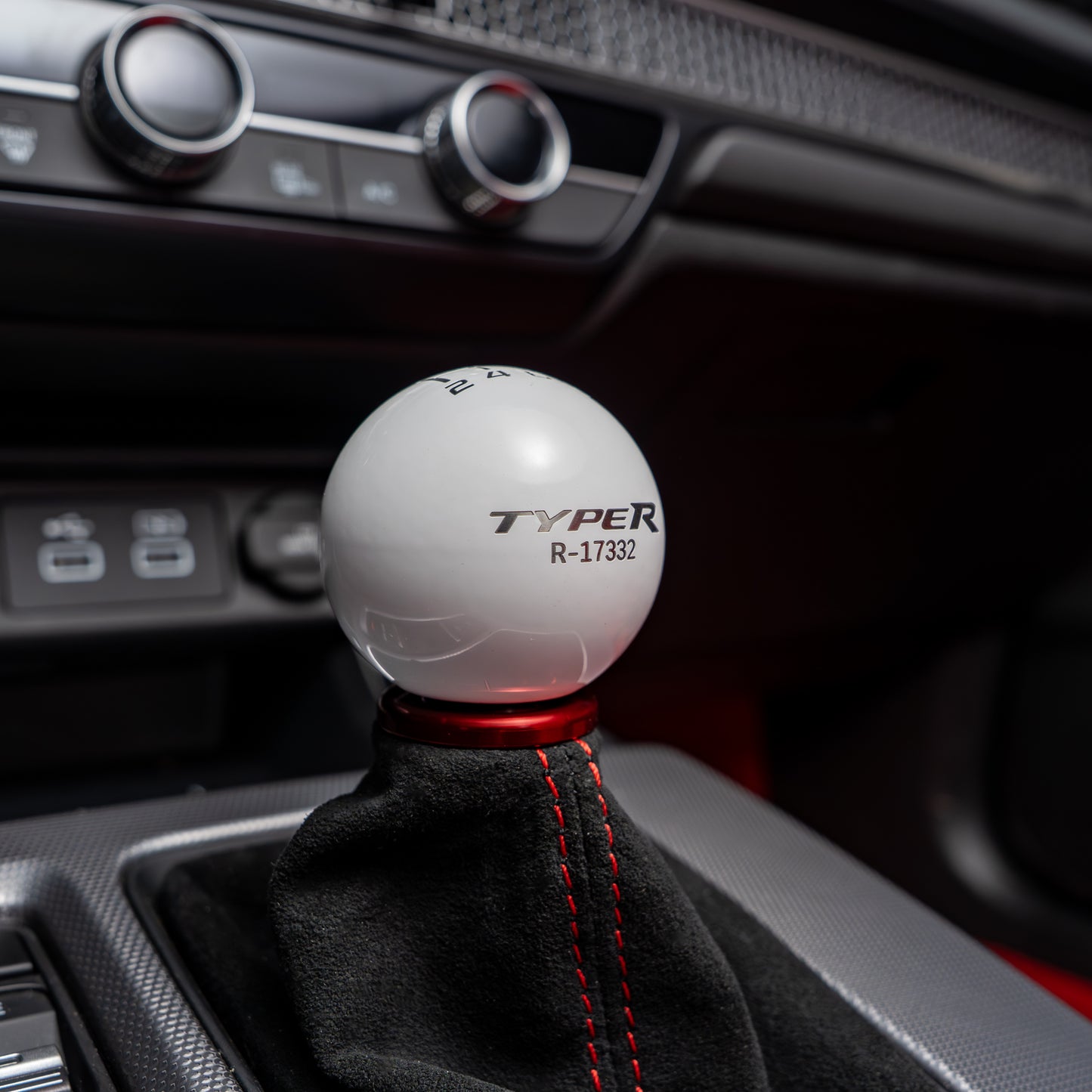 Billetworkz Weighted Shift Knob - 6 Speed JDM Type R w/Custom Number Engraving - Honda Type R