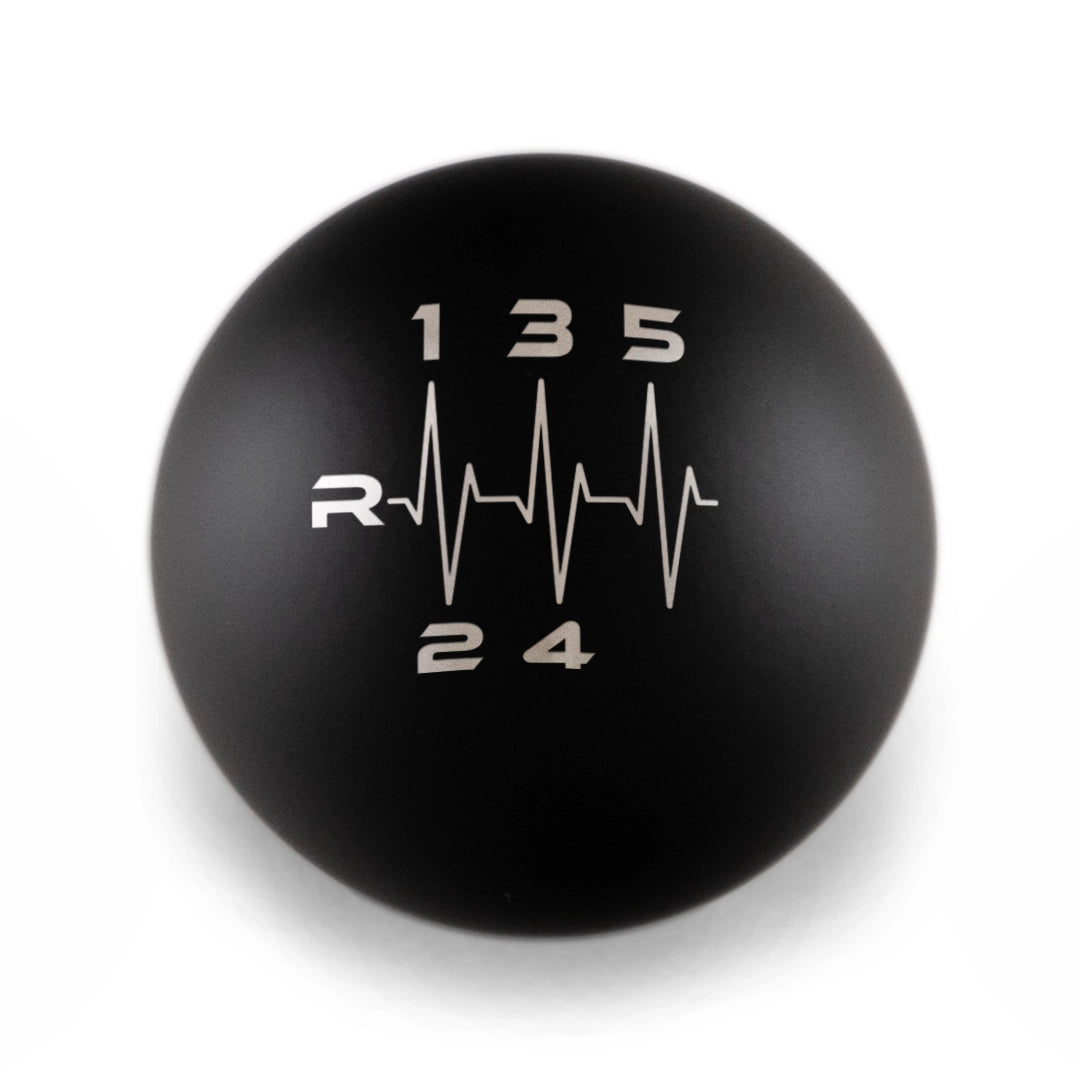 Billetworkz Weighted Shift Knob - 5-Speed Heartbeat Engraving - Volkswagen