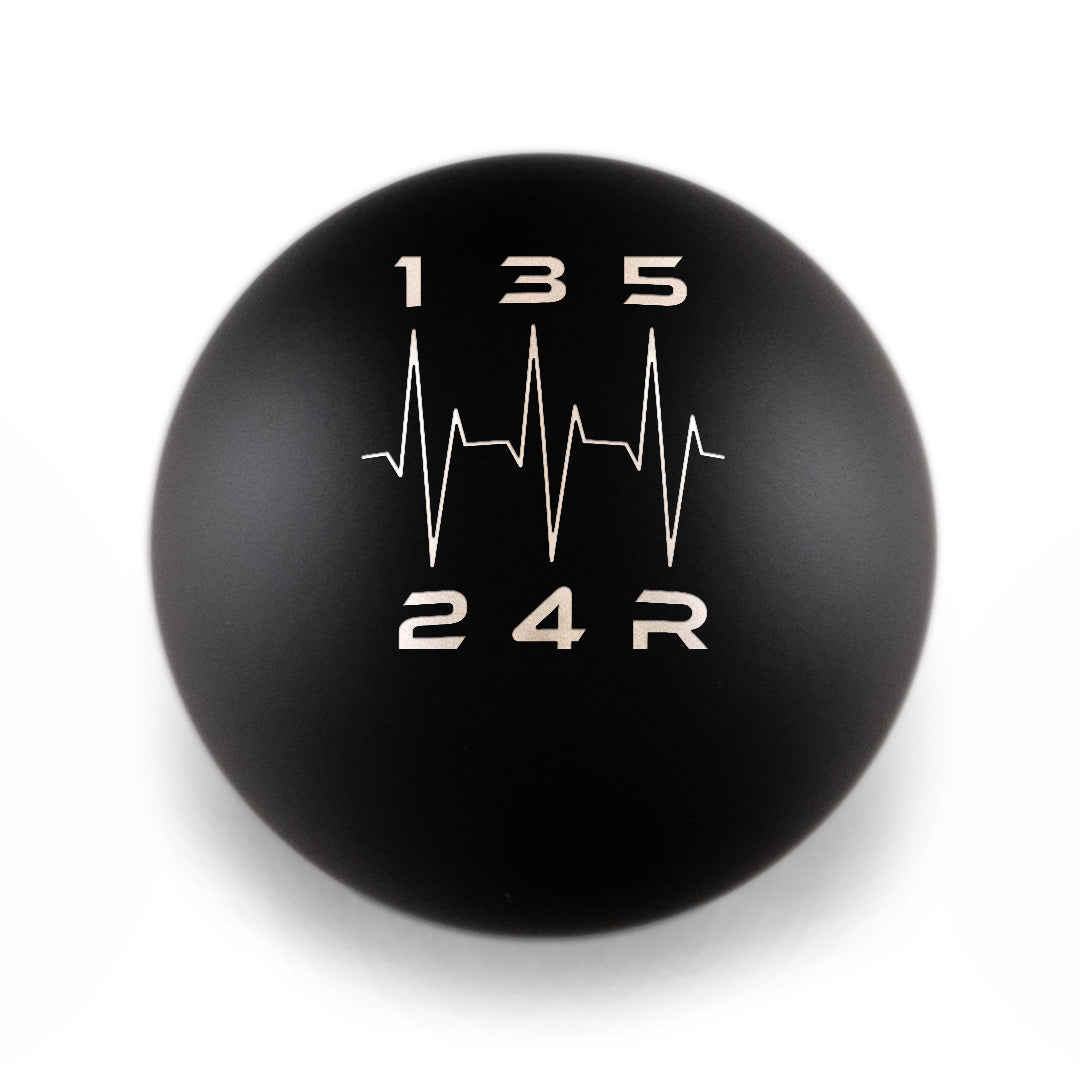 Billetworkz Weighted Shift Knob -  5-Speed Heartbeat Engraving for Subaru