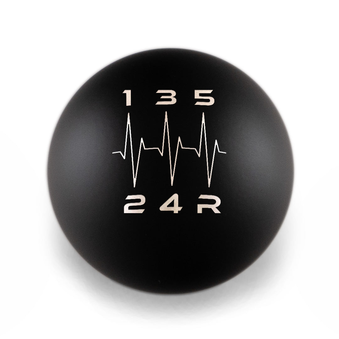 Billetworkz Weighted Shift Knob - 5-Speed Heartbeat Engraving - Mazda
