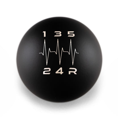 Billetworkz Weighted Shift Knob - 5-Speed Heartbeat Engraving - Mazda