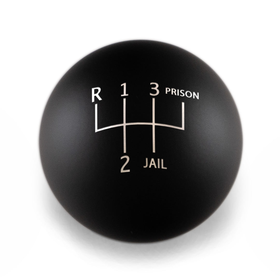 Billetworkz Weighted Shift Knob - 5-Speed Jail-Prison Engraving for BMW