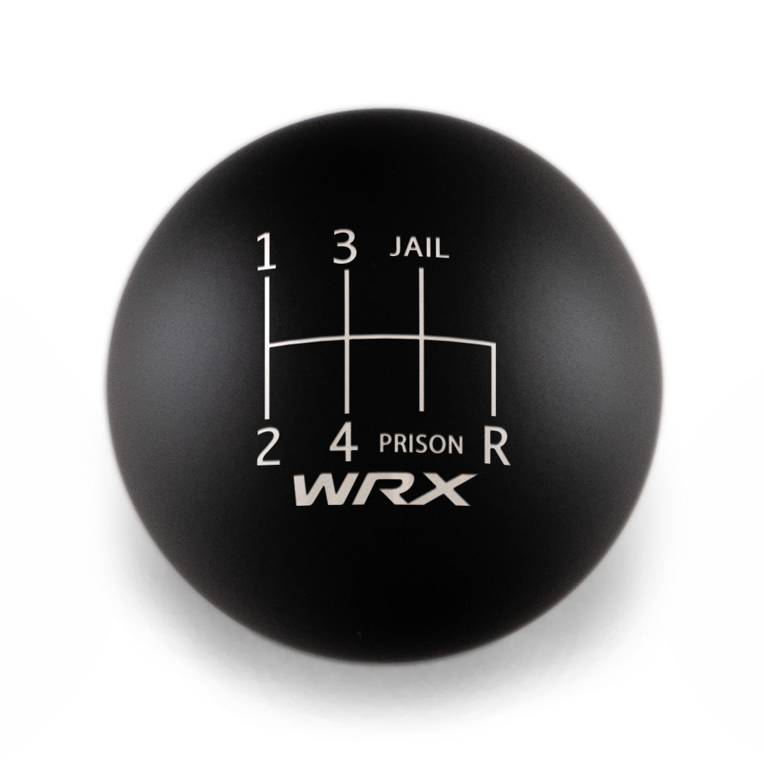 Billetworkz Weighted Shift Knob - 6 Speed WRX Jail-Prison Engraving - Subaru WRX 2015-2026