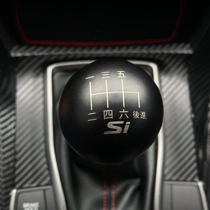 Billetworkz Weighted Shift Knob - 6-Speed Si Japanese Engraving - Honda