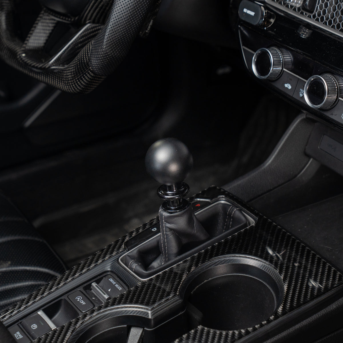Billetworkz Weighted Automatic Shifter - Matte Black - Honda Civic (2012–2026)