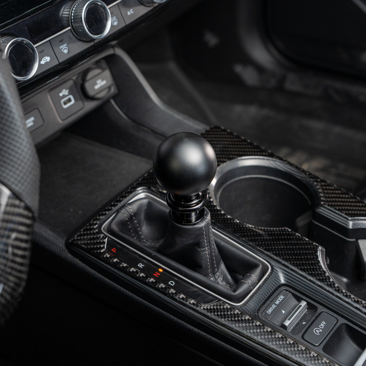 Billetworkz Weighted Automatic Shifter - Matte Black - Honda Civic (2012–2026)