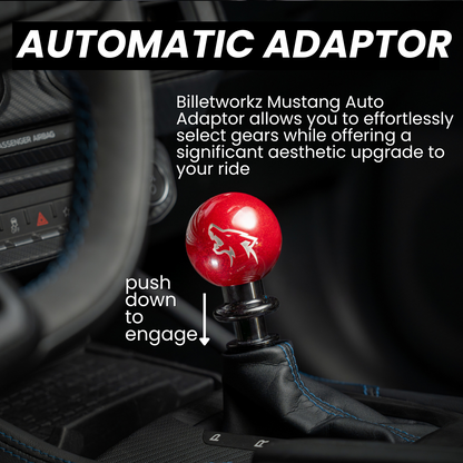 Billetworkz Automatic Shift Knob Adapter Ford Mustang (2015–2025 | GT, EcoBoost, V6)