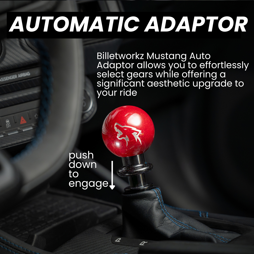 gear shift adapter Billetworkz Automatic Shift Knob Adapter Ford Mustang (2015–2025