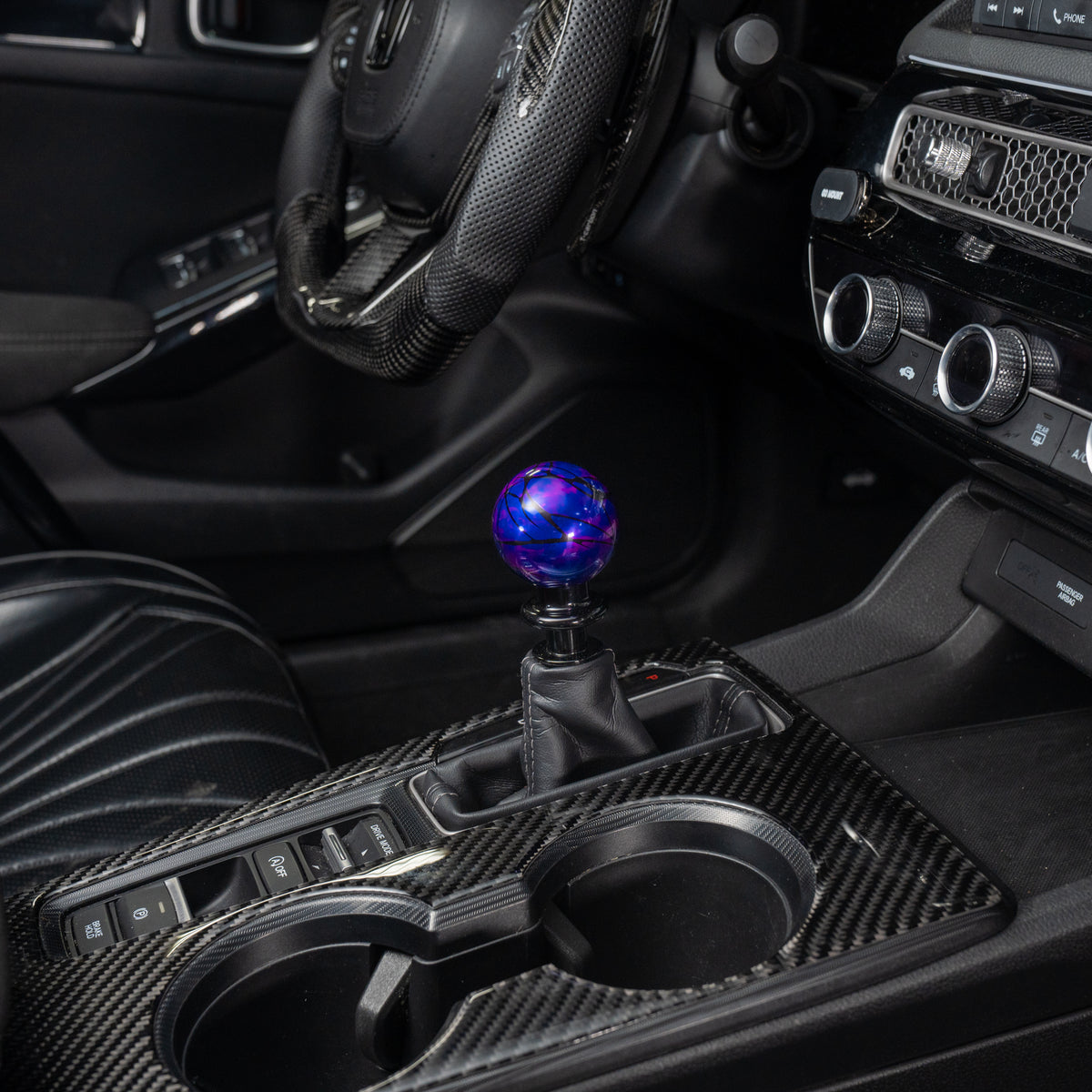 Billetworkz Automatic Shifter - Nebula w/Black Splash - Honda Civic (2012–2026)