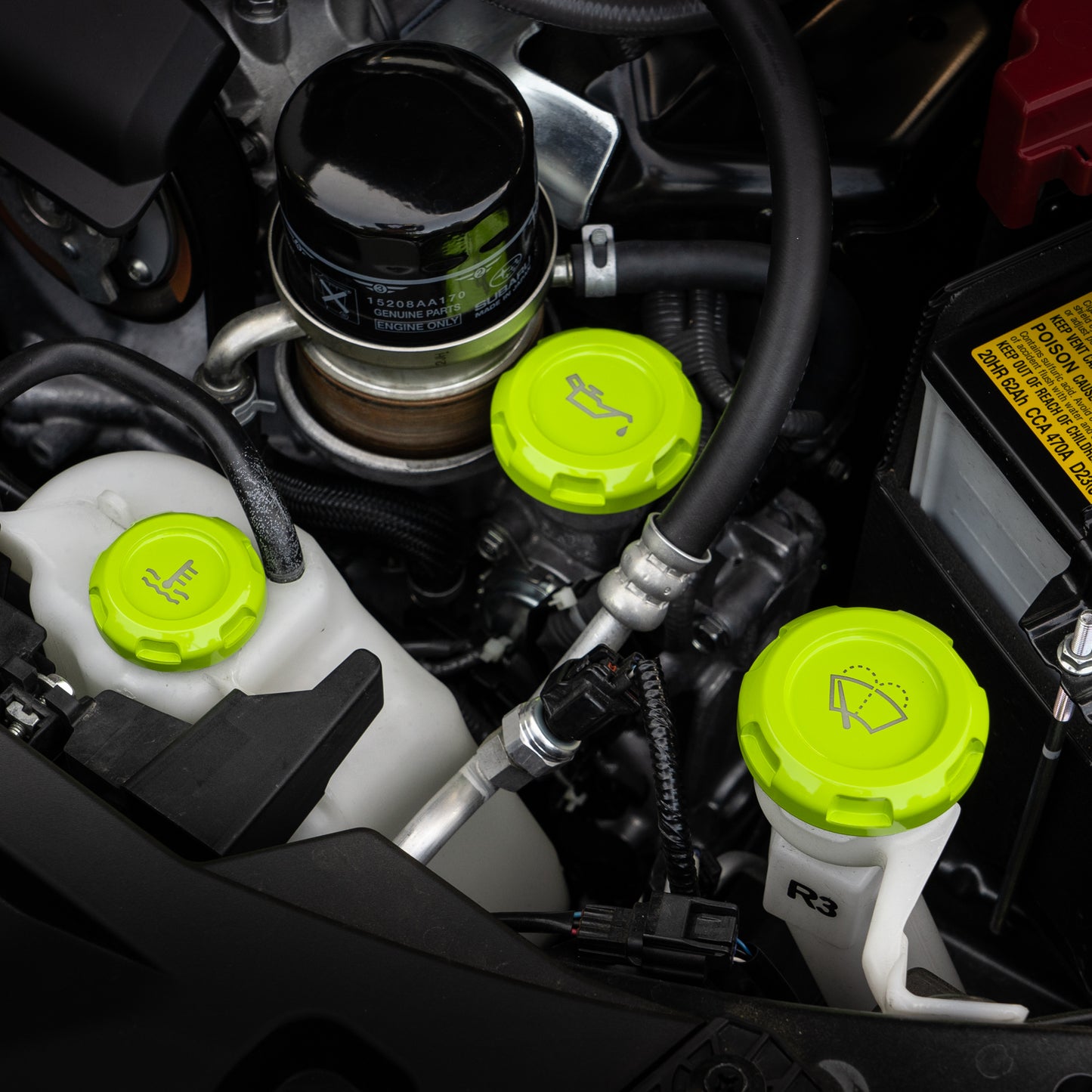 Billetworkz Engine Bay Caps - Subaru Legacy GT 2005-2009