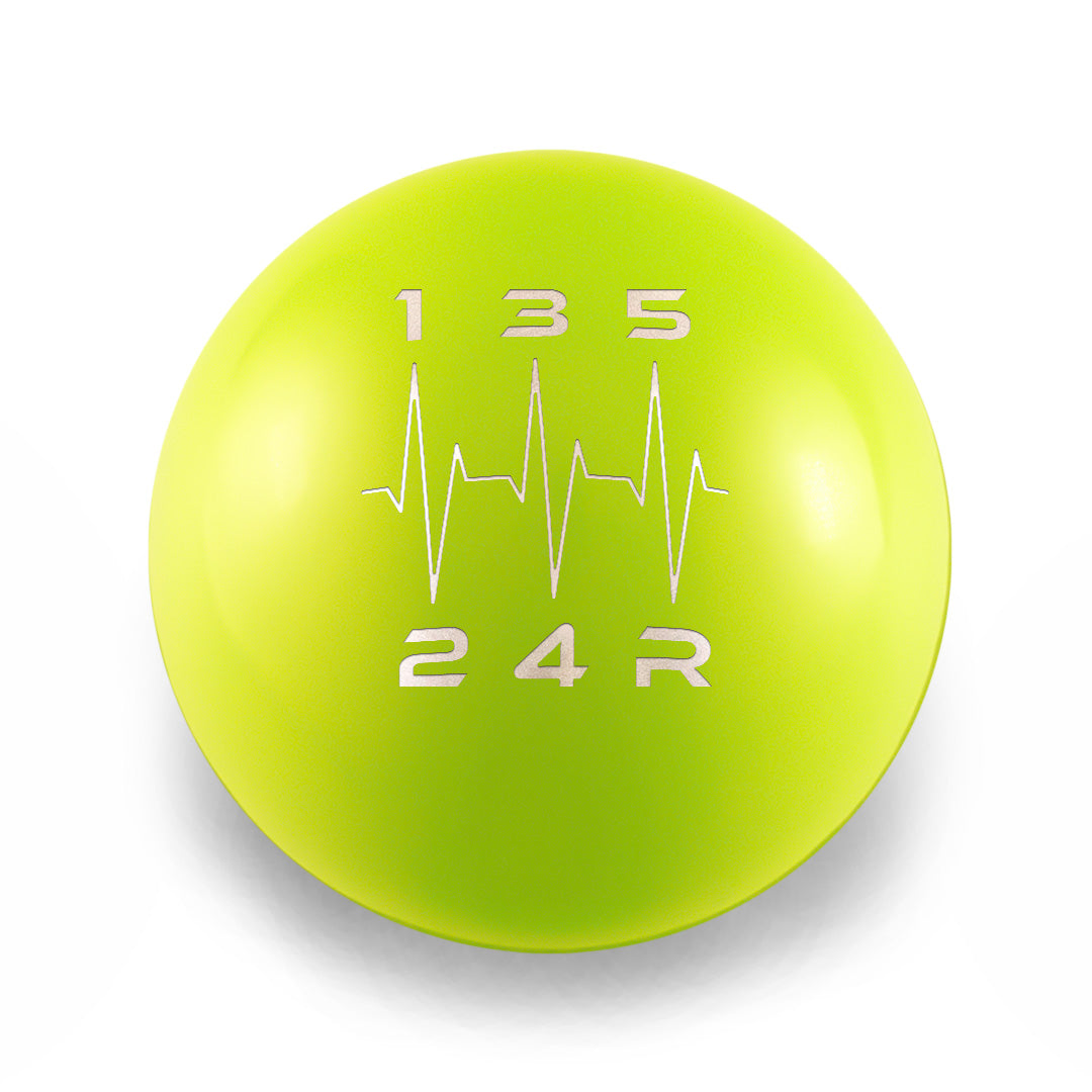 Billetworkz Weighted Shift Knob - 5-Speed Heartbeat Engraving - Honda